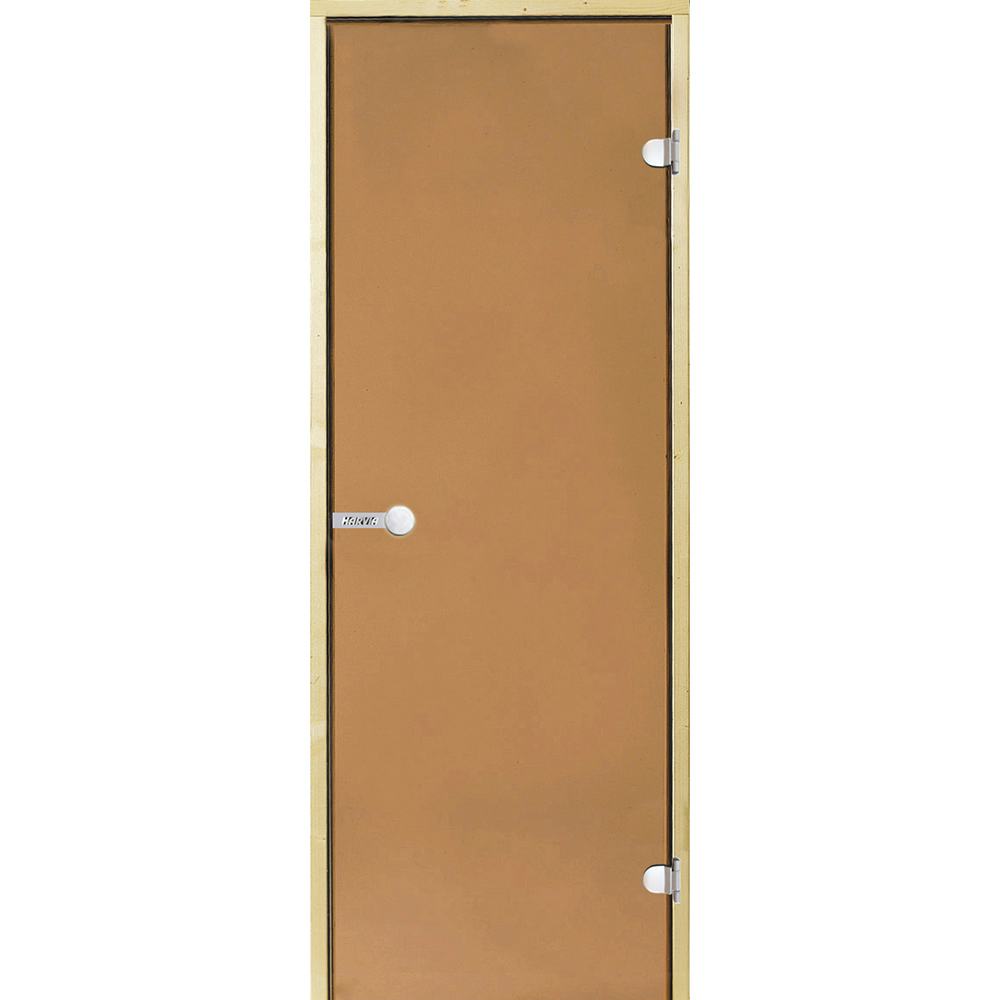 Glasdörr Harvia Brons med Furukarm 7x19
