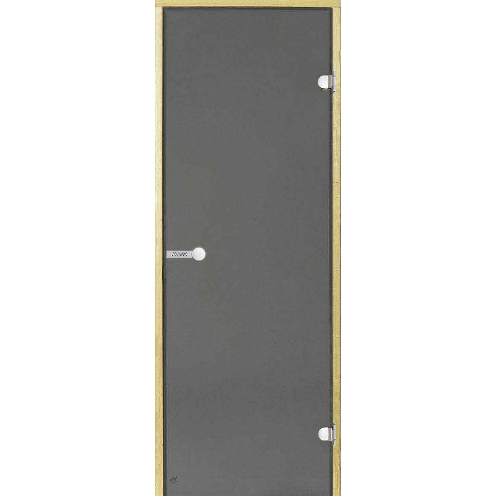 Glasdörr Harvia Rökgrå med Furukarm 7x19