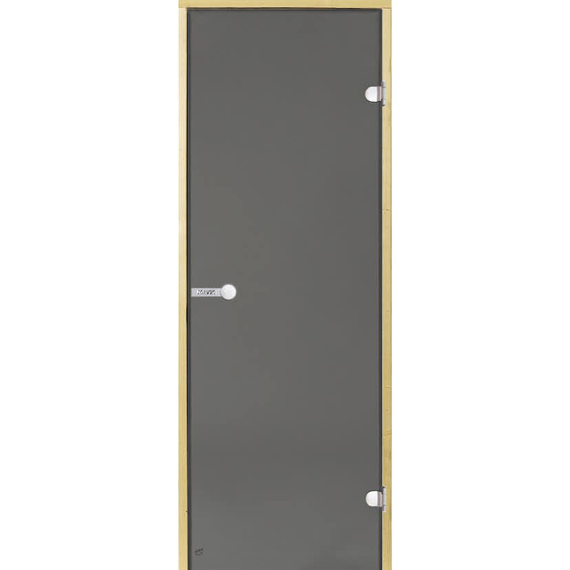 Glasdörr Harvia Rökgrå med Furukarm 7x19