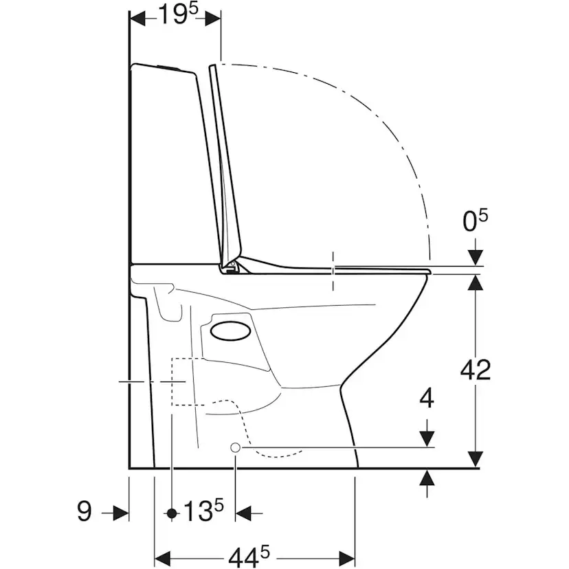 Toalettstol IFÖ Vinta Rimfree för P-Lås