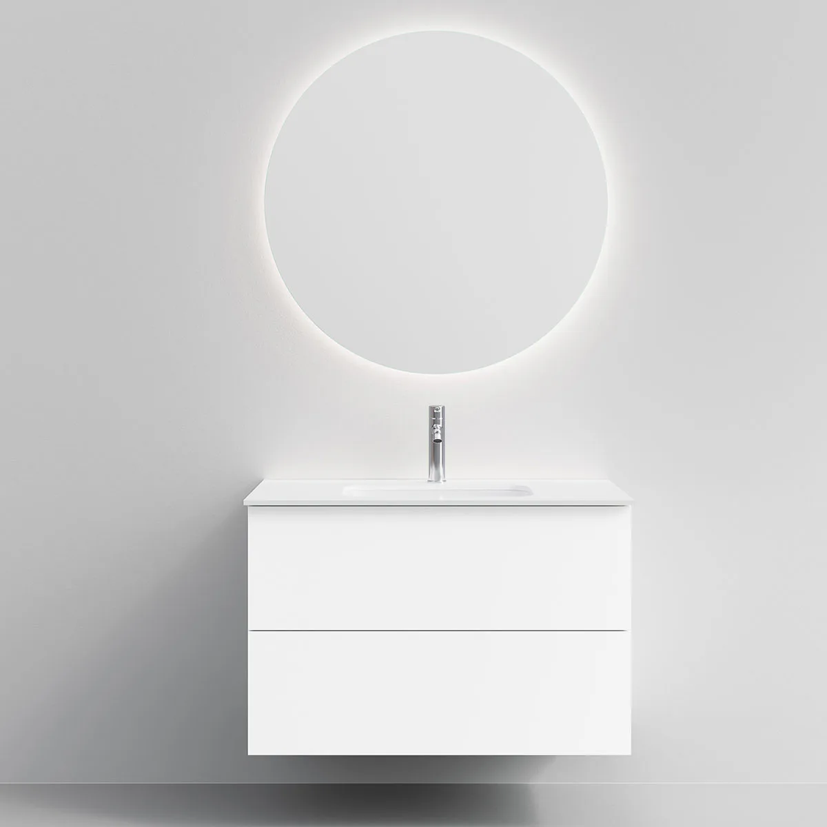 Tvättställsskåp Temal Astra med Tvättställ Onni och Spegel Halo