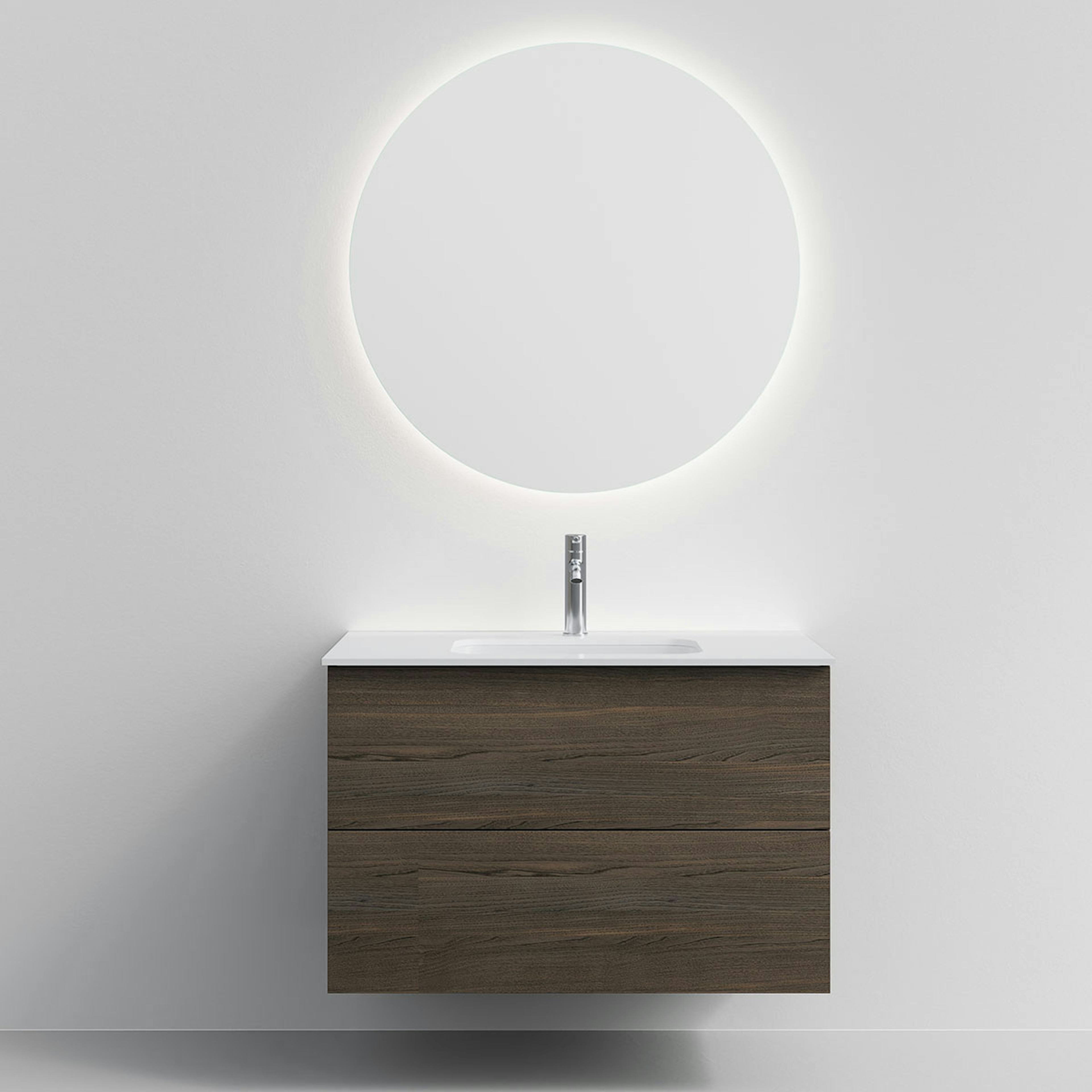 Tvättställsskåp Temal Astra med Tvättställ Onni och Spegel Halo