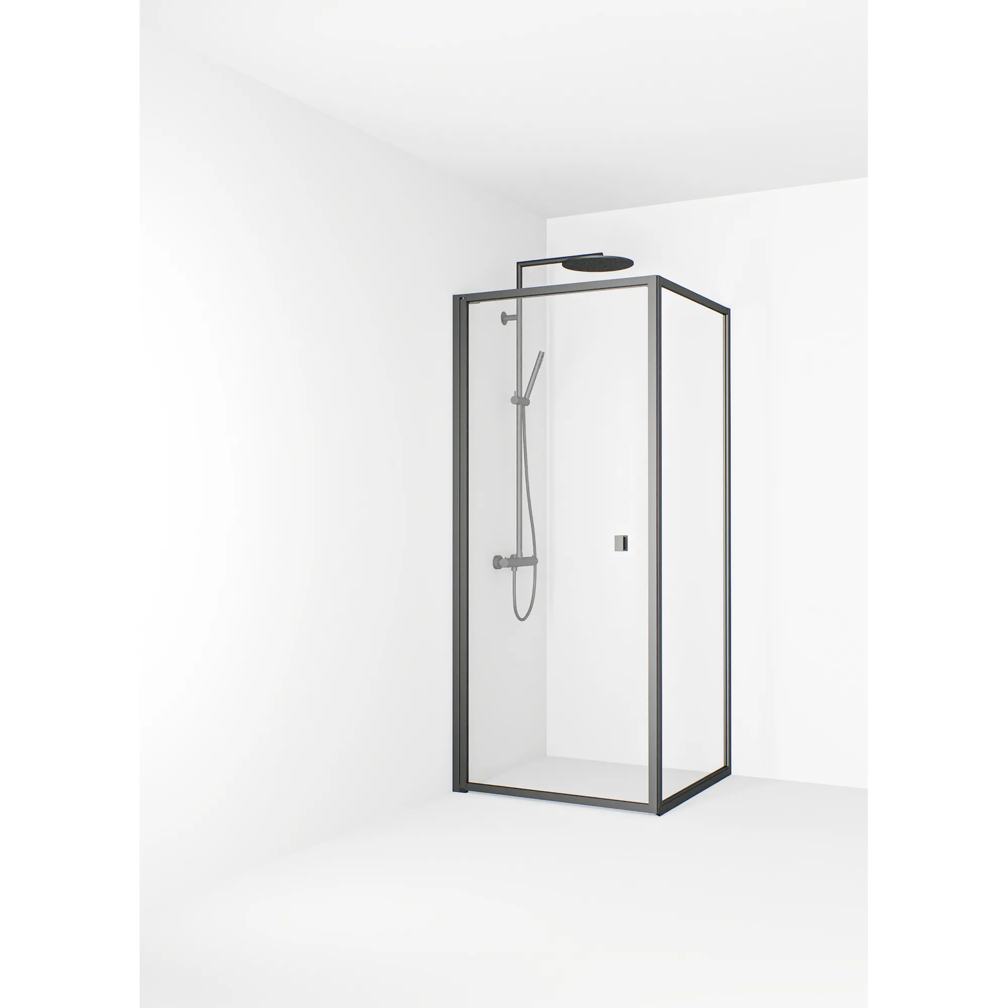 Duschhörn Macro Design Empire Swing Svart Klarglas