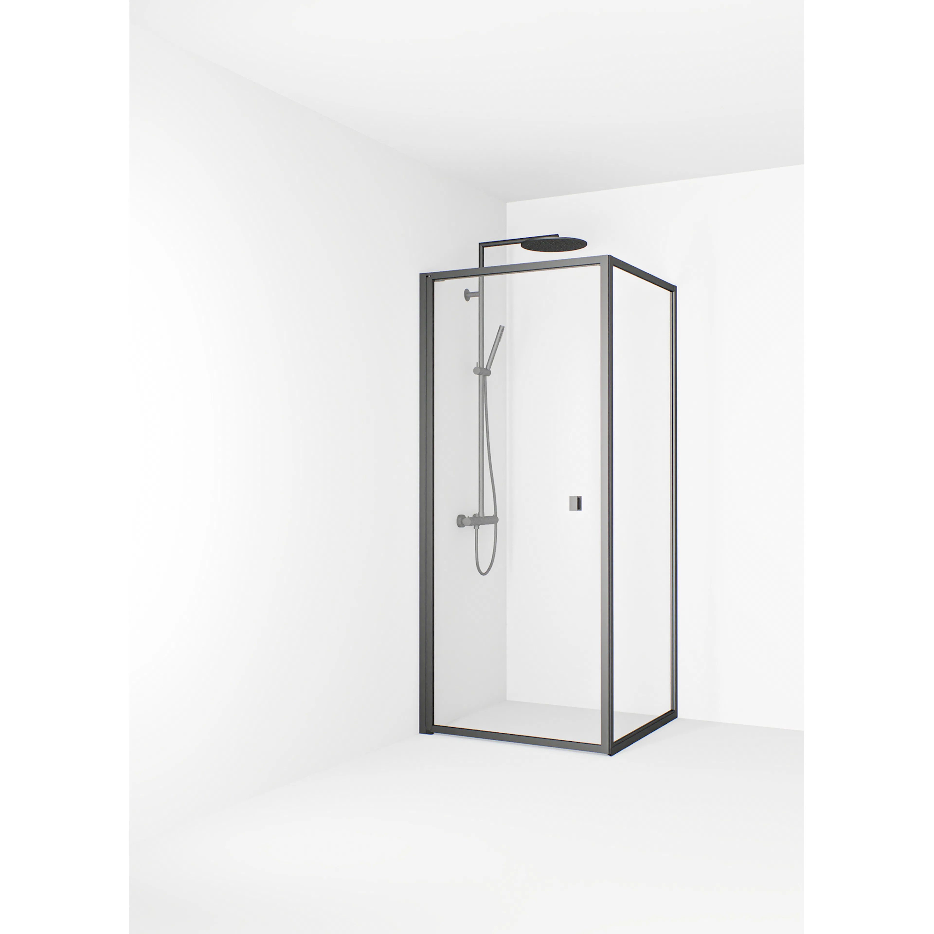 Duschhörn Macro Design Empire Swing Svart Klarglas