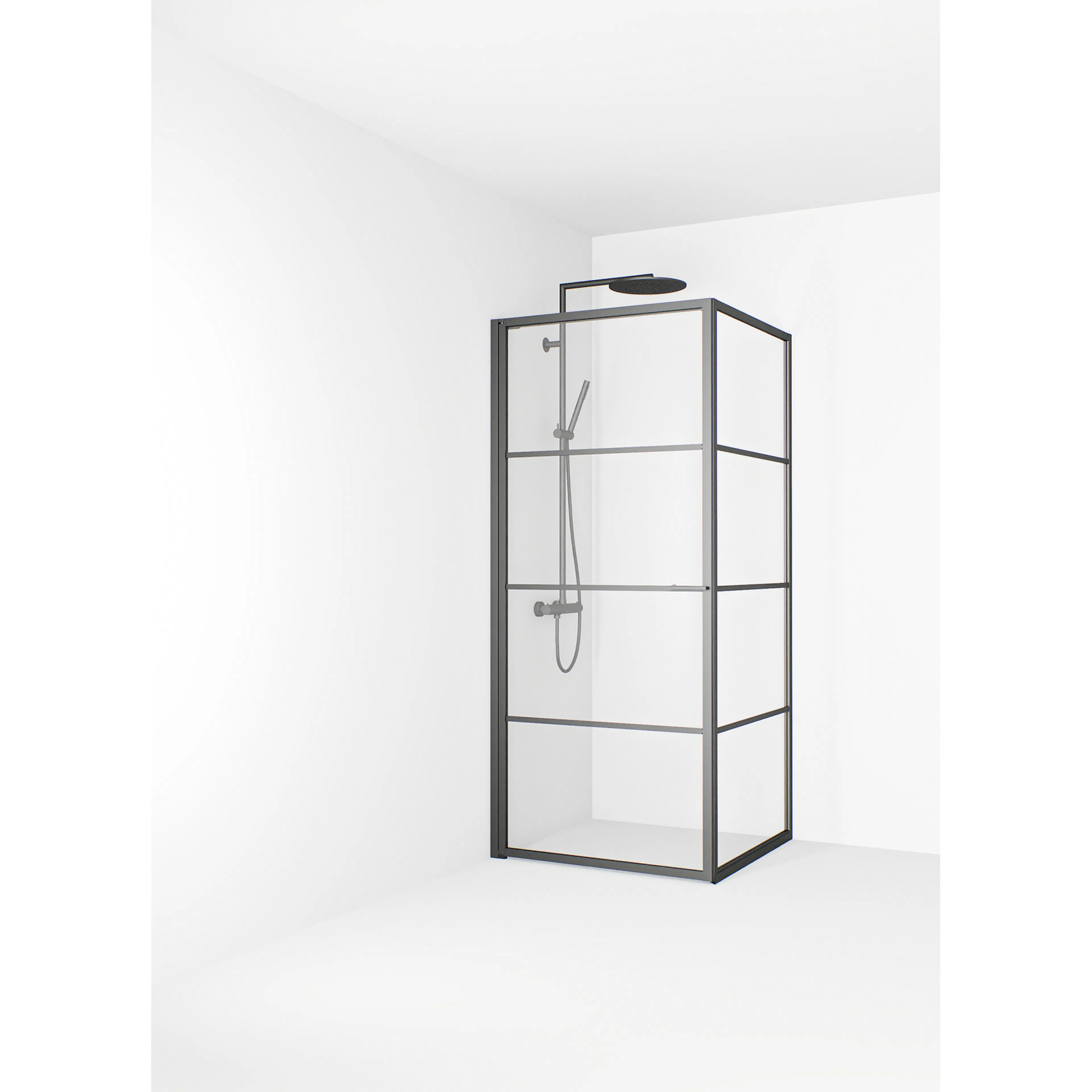 Duschhörn Macro Design Empire Swing Klarglas med Spröjs