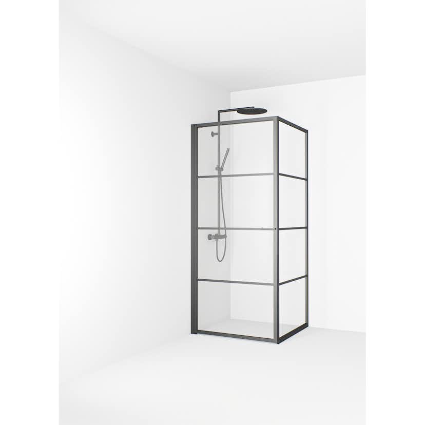 Duschhörn Macro Design Empire Swing Klarglas med Spröjs