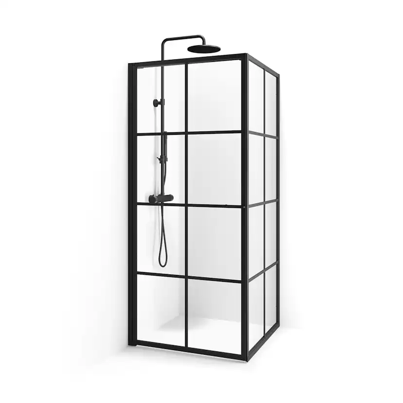 Duschhörn Macro Design Empire Swing Klarglas med Spröjs