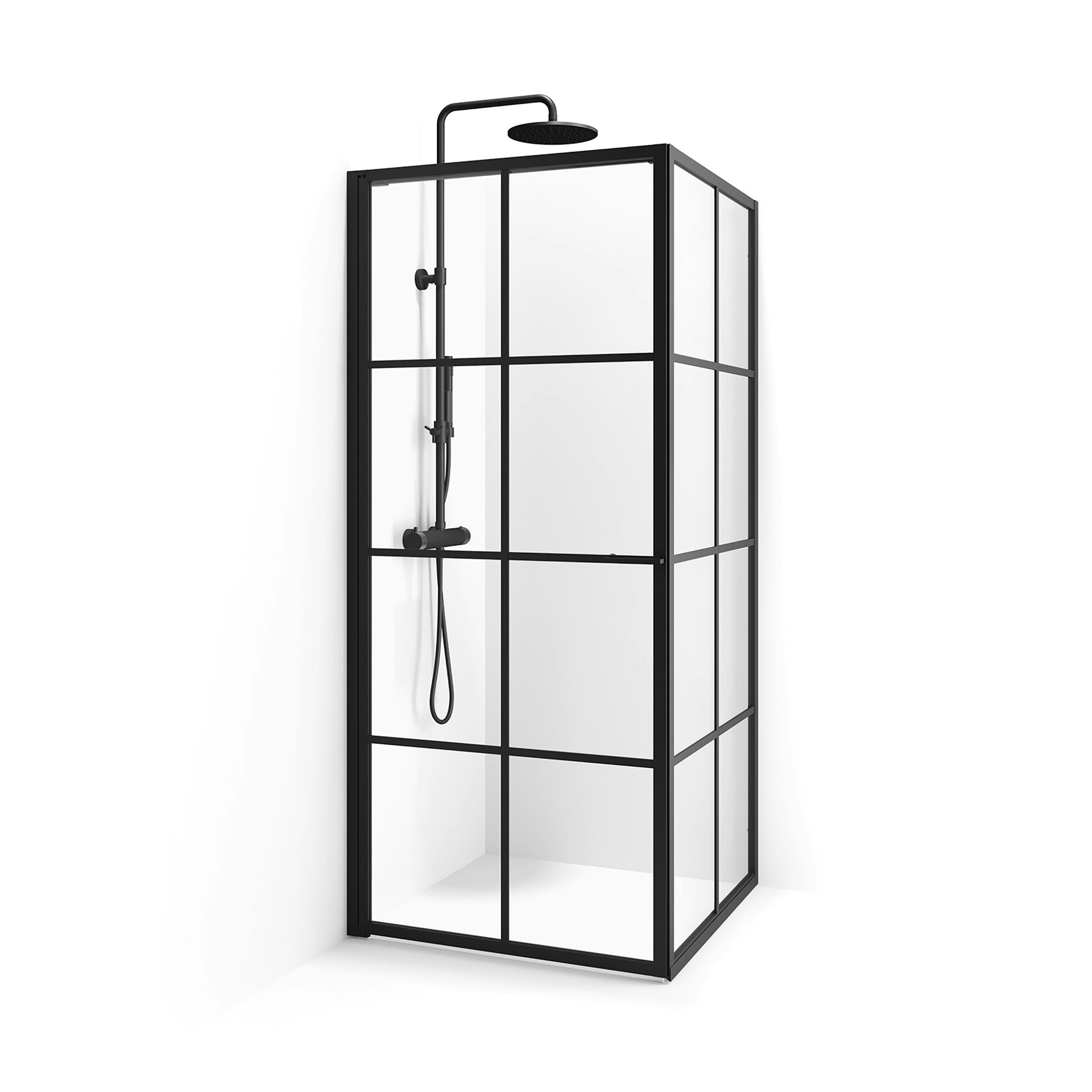 Duschhörn Macro Design Empire Swing Klarglas med Spröjs