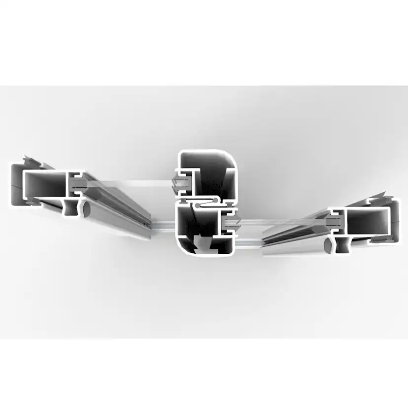 Skjutfönster Landskap med Panelvägg Stadig Förlängd Sommar