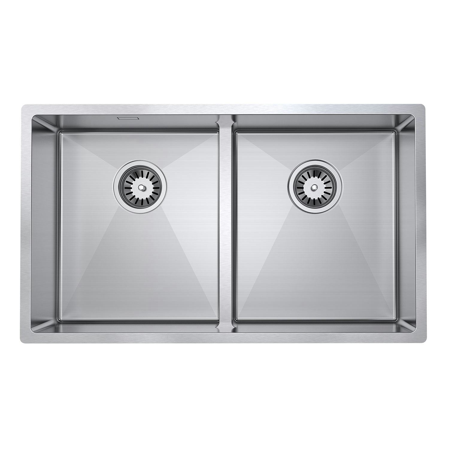 Diskho DecoSteel DI Combo 3434 Rostfri Dubbel med Korgventil & Vattenlås