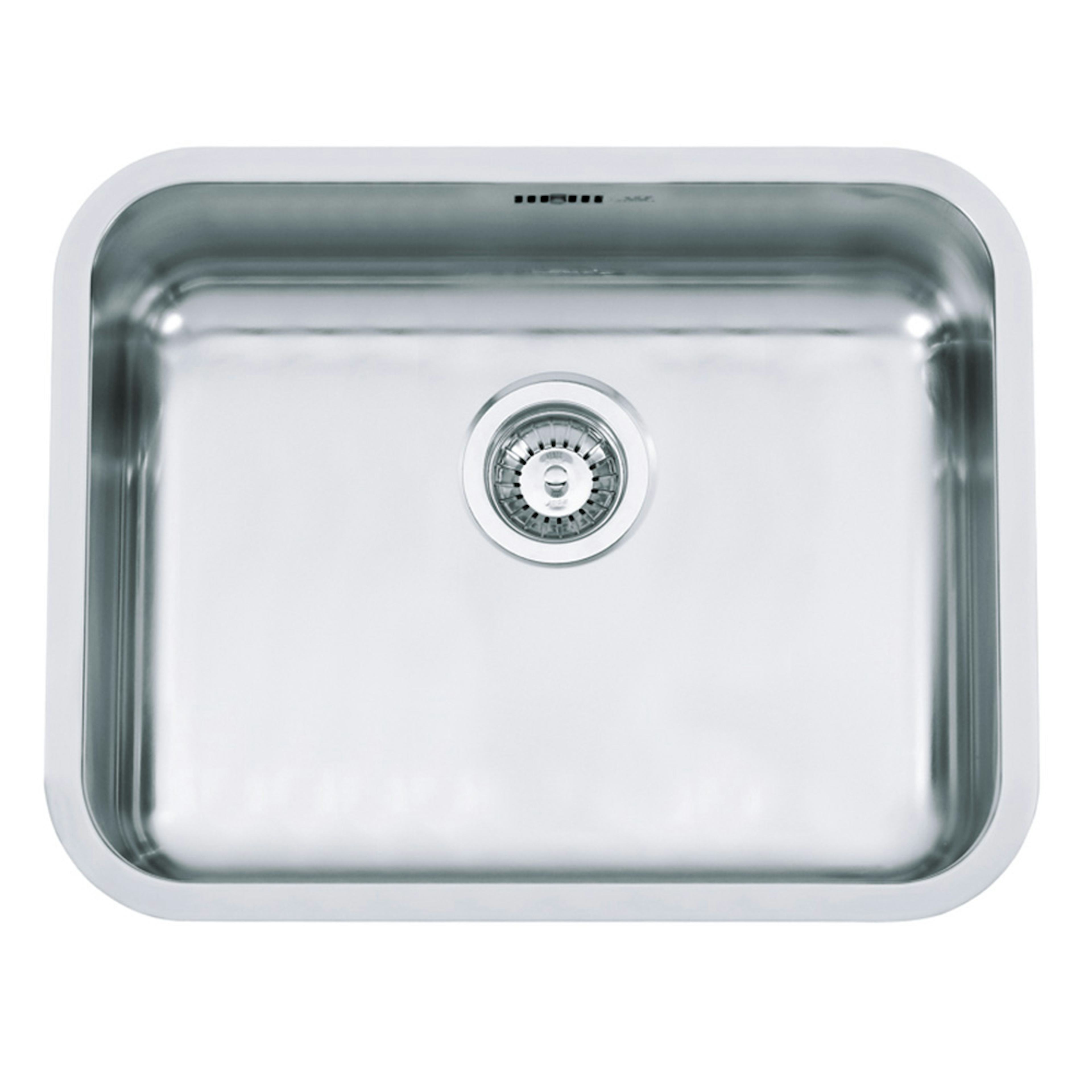 Infälld Diskho DecoSteel IB 5040L Rostfri Enkel med Korgventil & Vattenlås