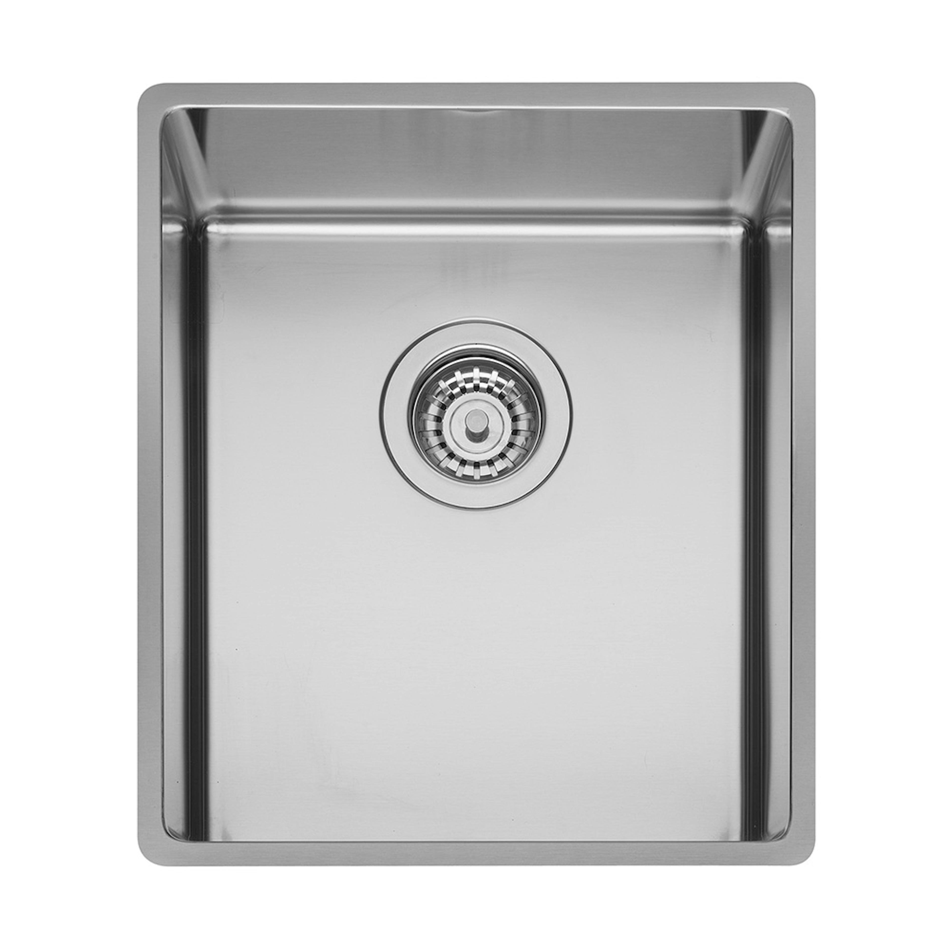 Infälld Diskho DecoSteel XV 34 Rostfri Enkel med Korgventil & Vattenlås