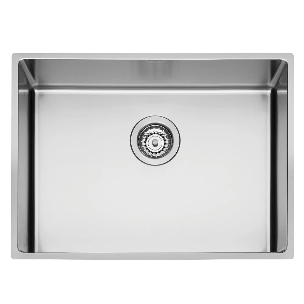 Diskho DecoSteel XV 55 Rostfri Enkel med Korgventil & Vattenlås