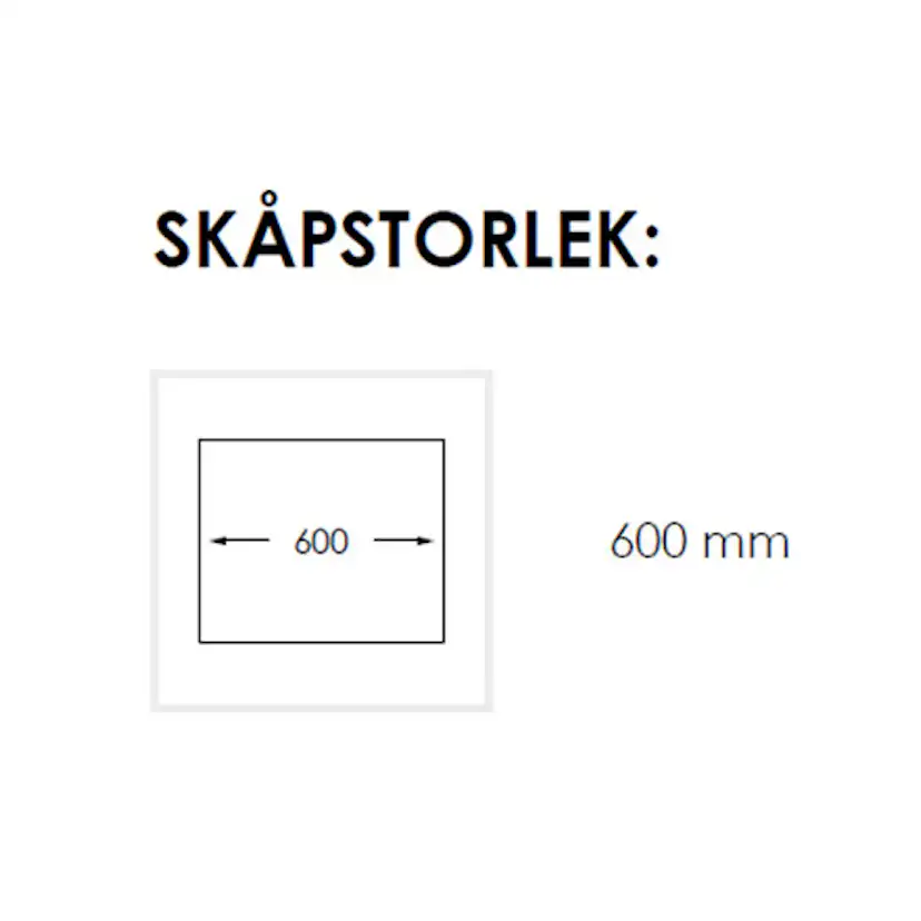 Diskho Nordic Tech Radius Solid 500 för Kök och Tvättstuga, Rostfri
