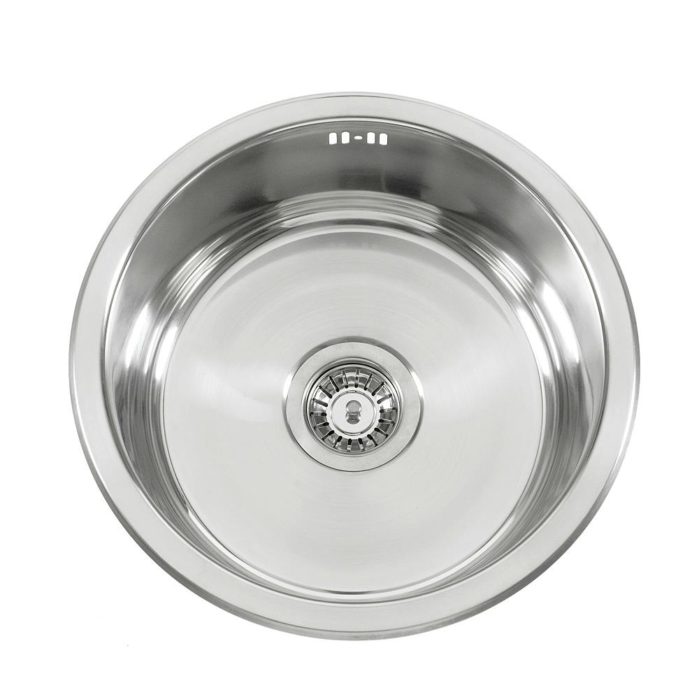 Diskho Nordic Tech Rubin NDR 370 Rostfri Enkel Rund med Korgventil & Vattenlås