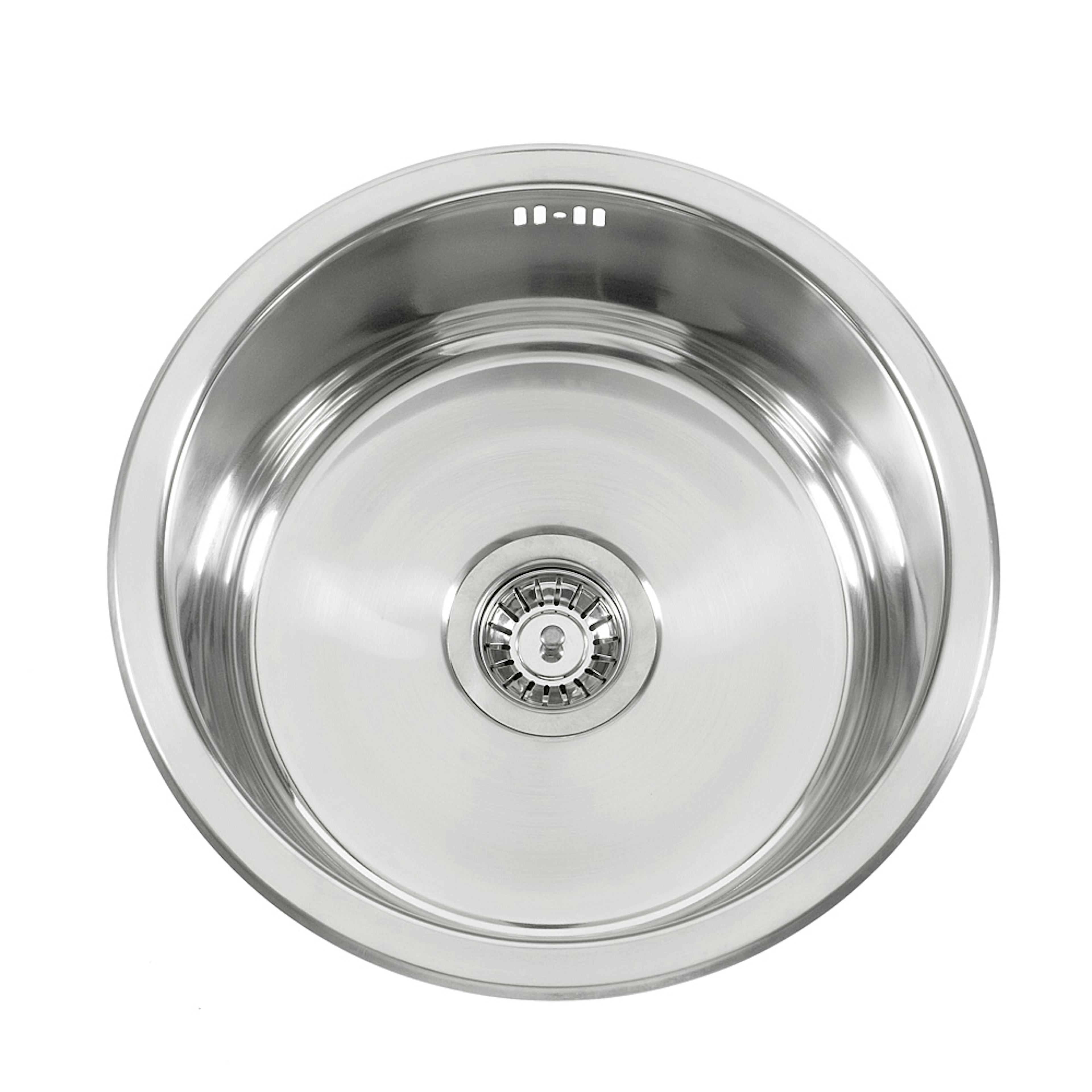 Diskho Nordic Tech Rubin NDR 370 Rostfri Enkel Rund med Korgventil & Vattenlås