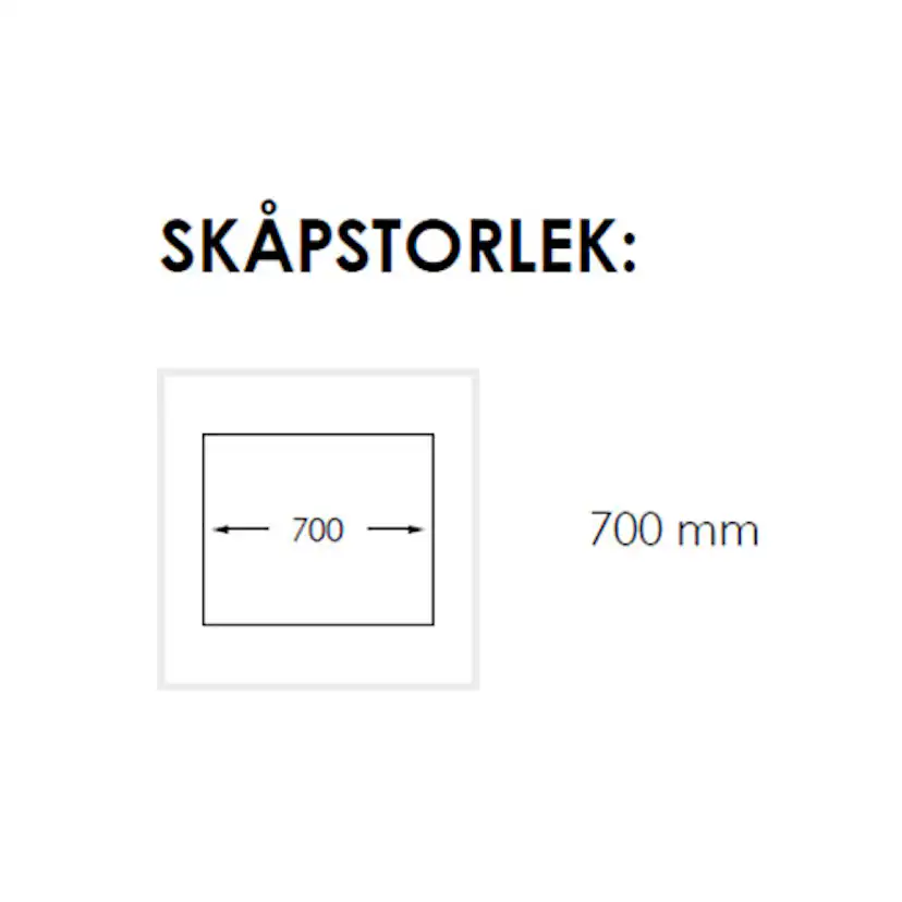Diskho Nordic Tech Rubin NR 700 Rostfri Infällnad för Kök och Tvättstuga