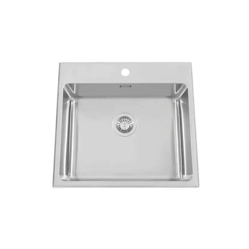 Infälld Diskho Nordic Tech Safir 520 B Rostfri Enkel med Korgventil & Vattenlås