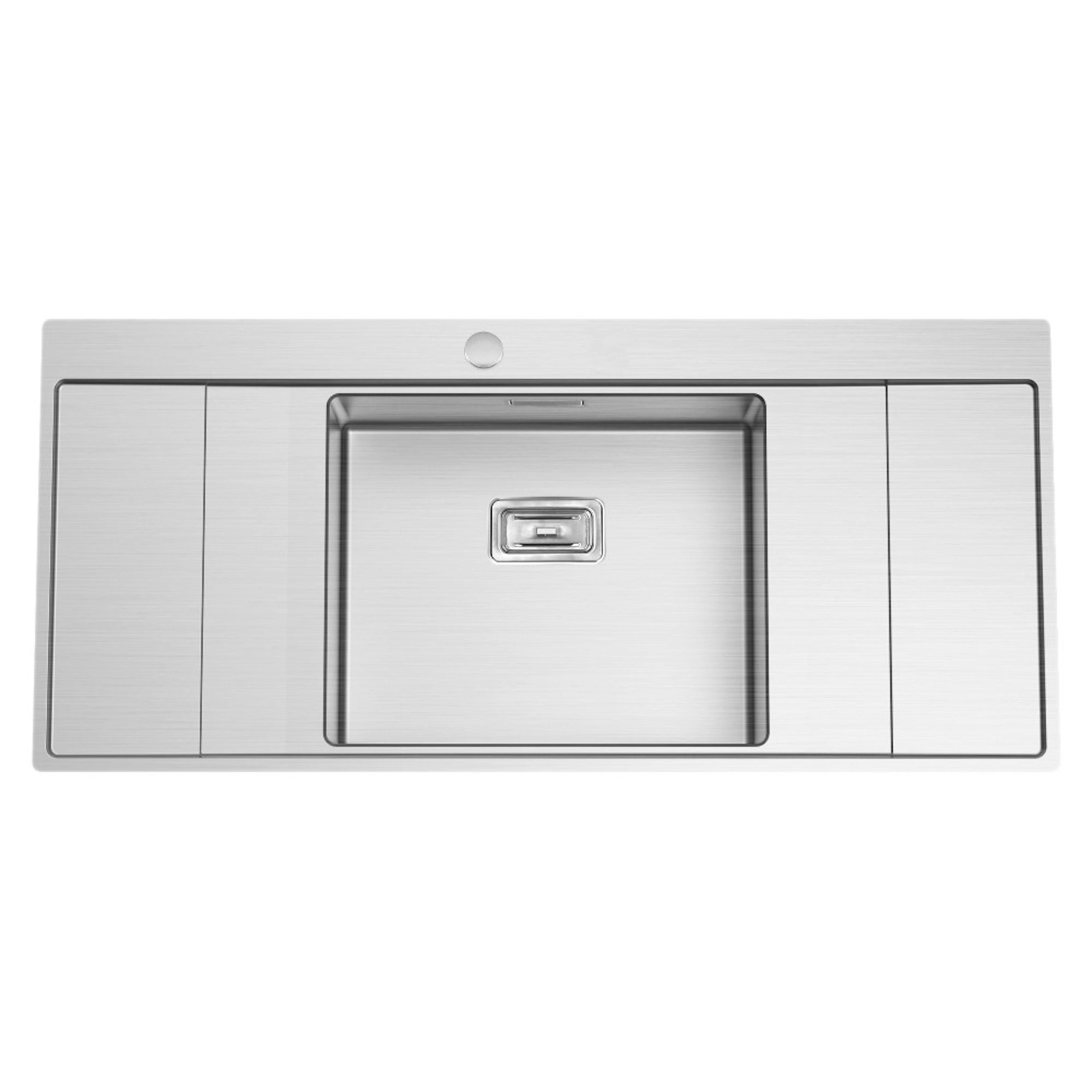 Diskbänk Strand Stainless Rodi Xeron B50 i Rostfritt Stål med Avrinningsyta