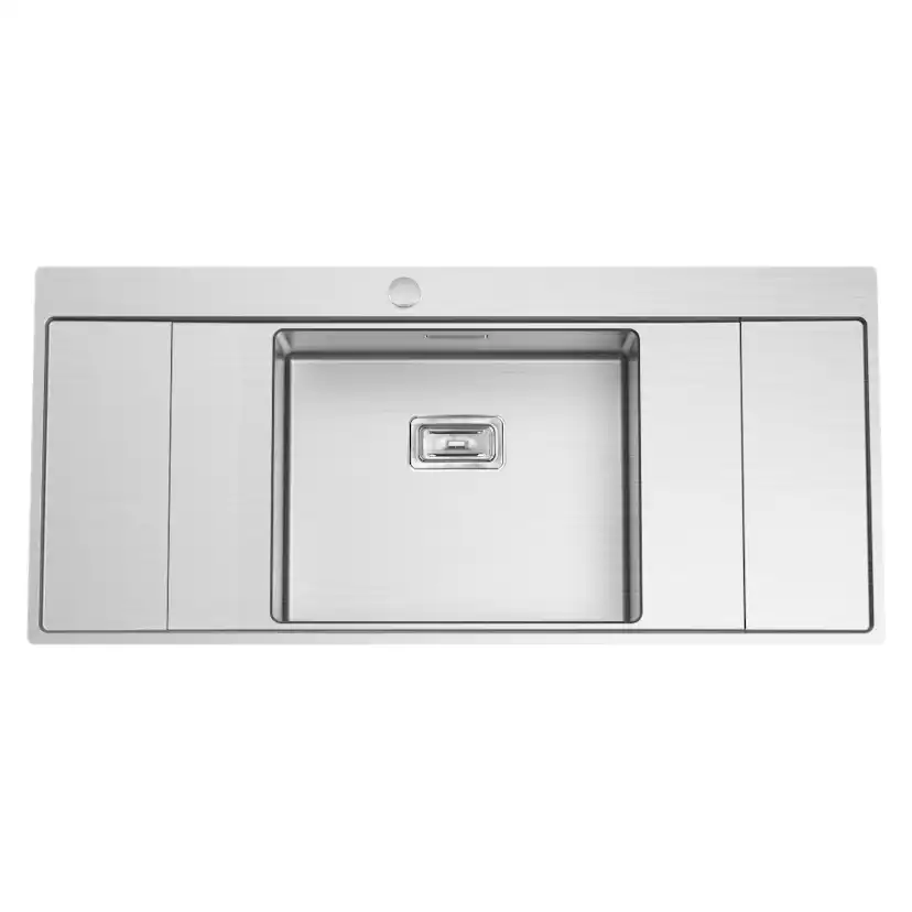 Diskbänk Strand Stainless Rodi Xeron B50 i Rostfritt Stål med Avrinningsyta