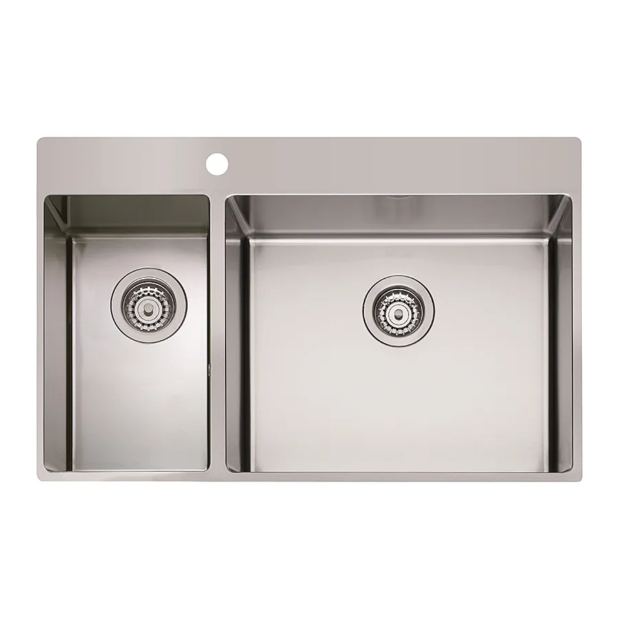 Diskho DecoSteel XV 2350 Tap-wing för Kök och Tvättstuga, Rostfri med Dubbel Låda