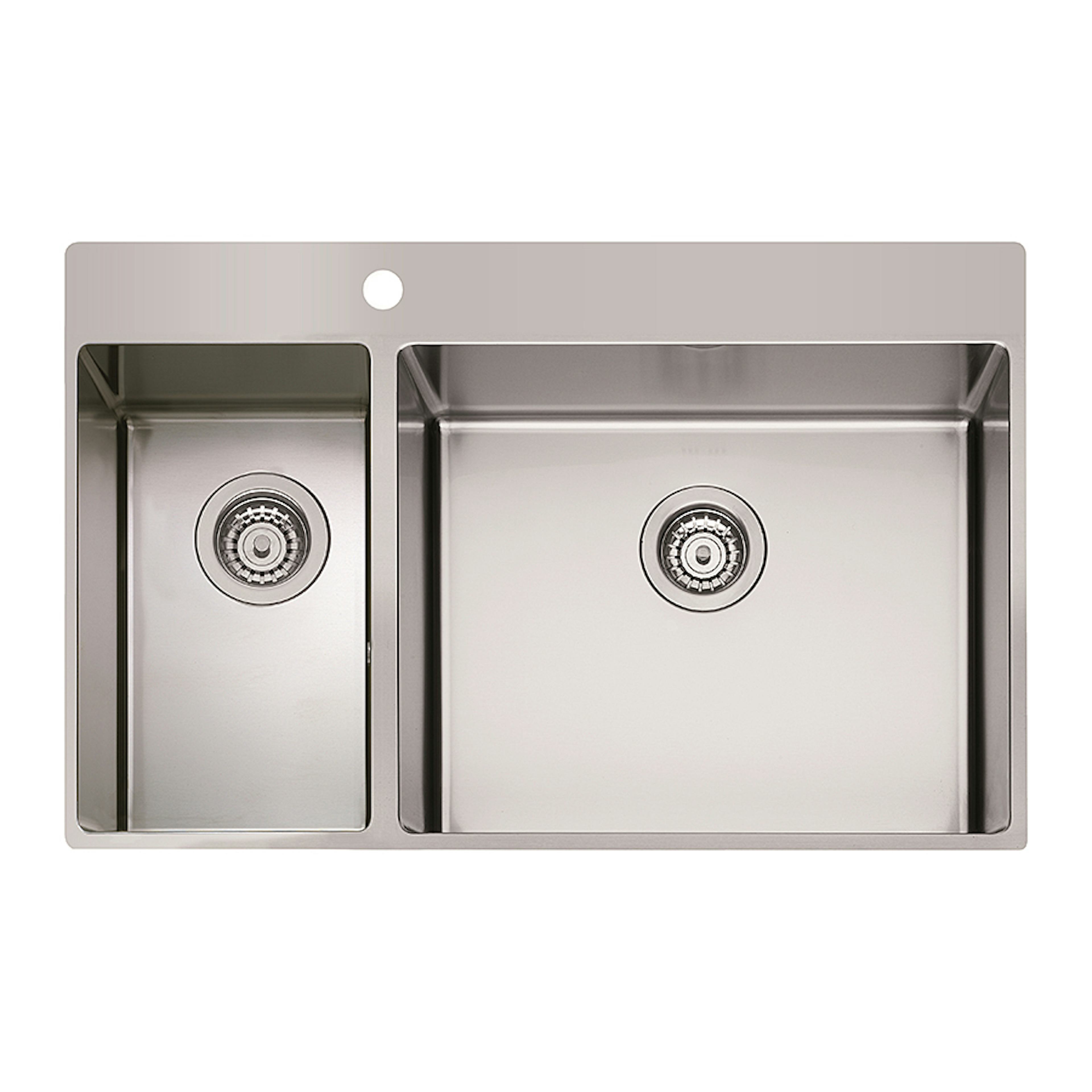 Diskho DecoSteel XV 2350 Tap-wing för Kök och Tvättstuga, Rostfri med Dubbel Låda