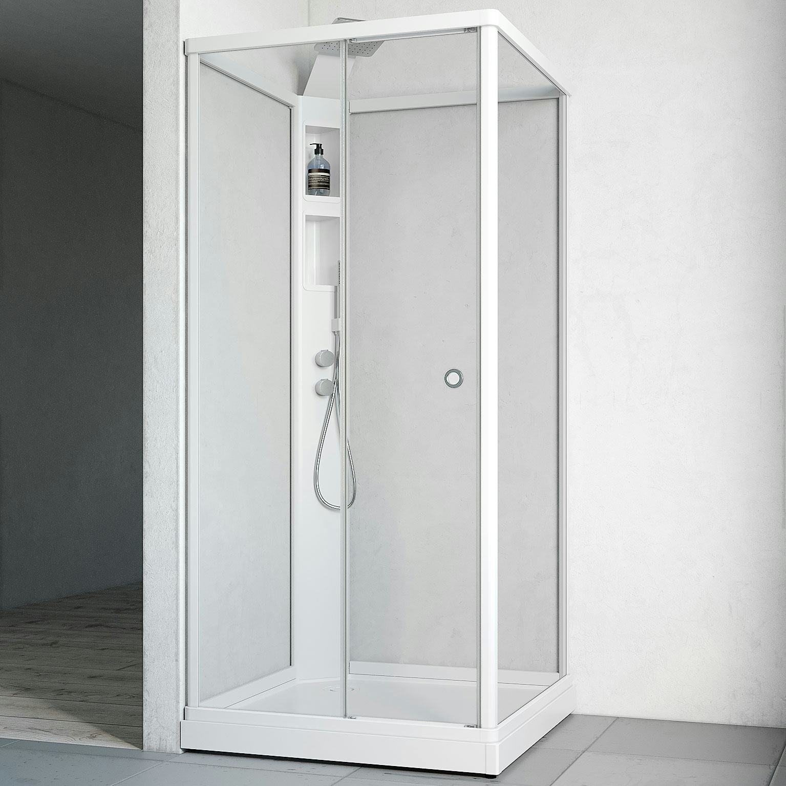 Duschkabin Macro Design Flow Front med Infälld Blandare