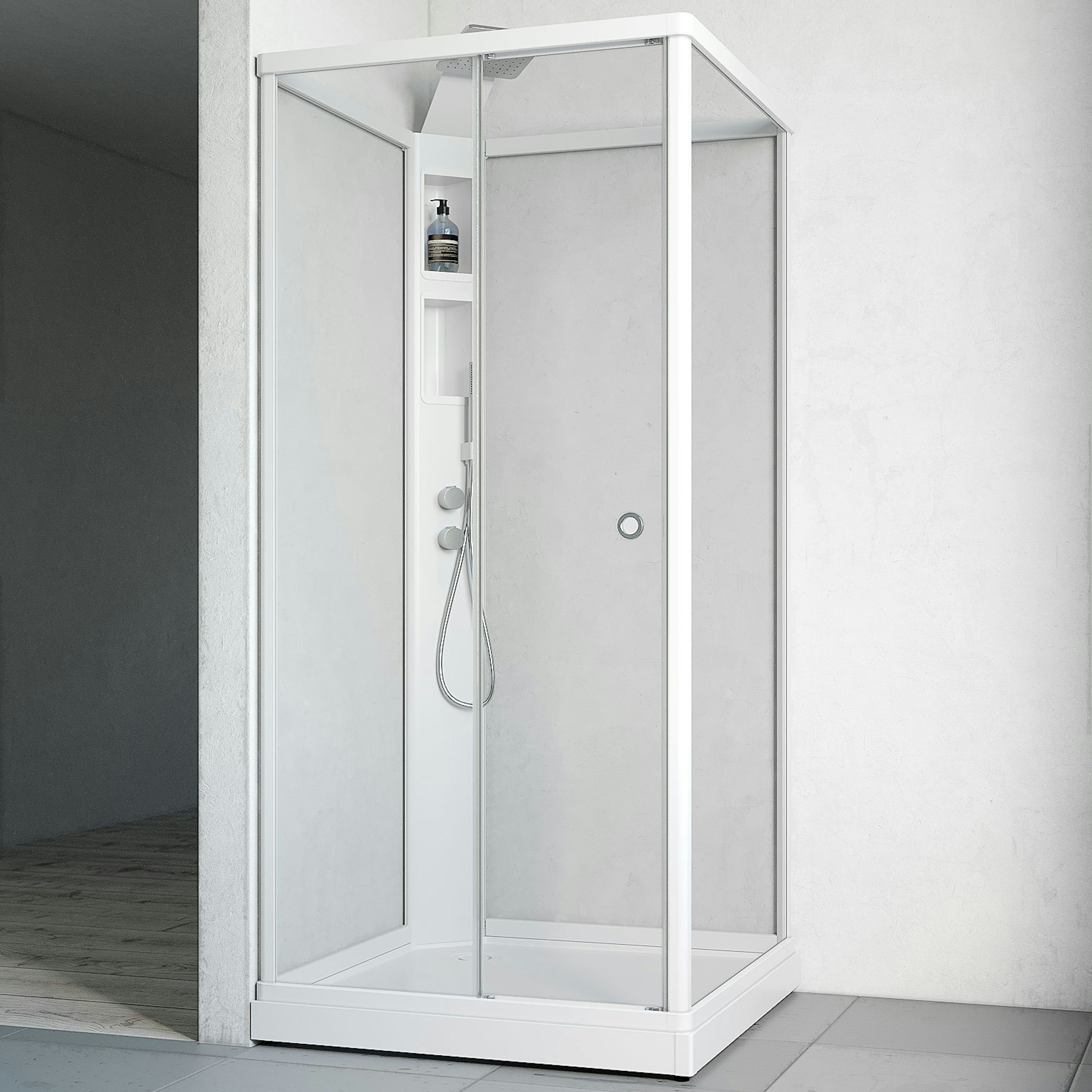 Duschkabin Macro Design Flow Front med Infälld Blandare