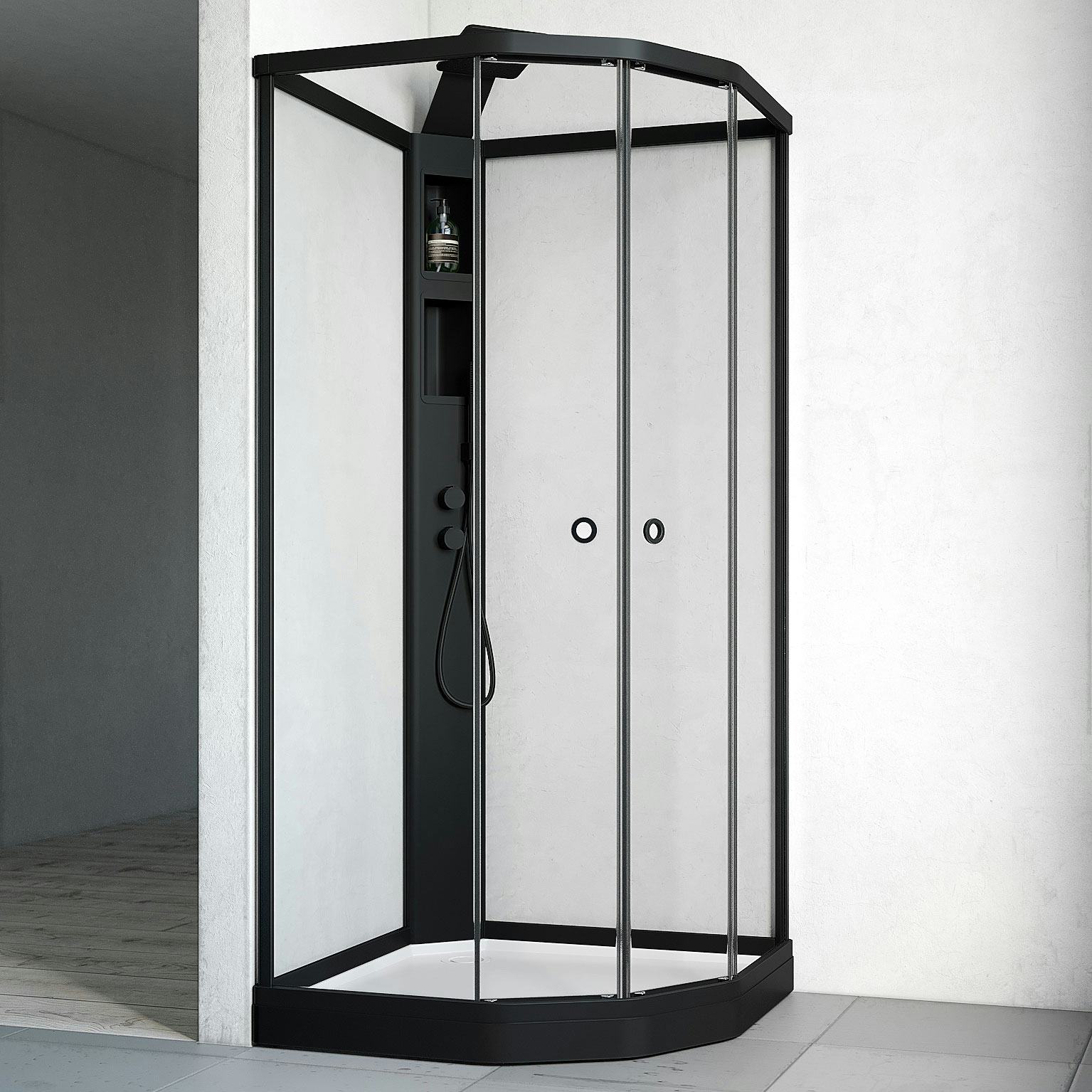 Duschkabin Macro Design Flow Semi med Infälld Blandare