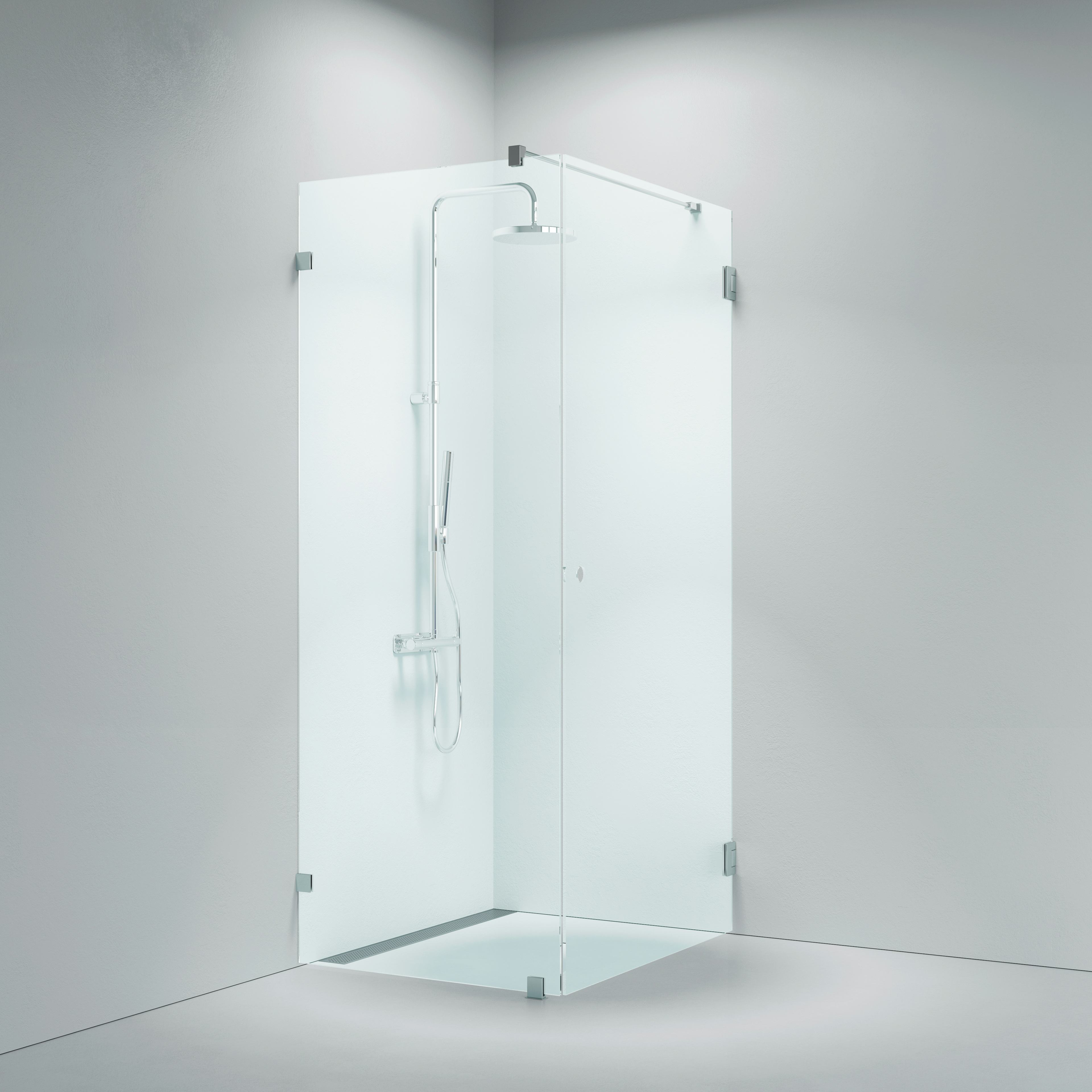 Duschhörn Strømberg Lucca 130 Fastvägg med Dörr