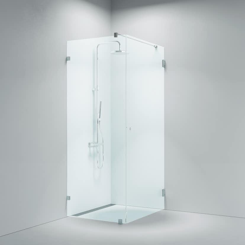 Duschhörn Strømberg Lucca 130 Fastvägg med Dörr