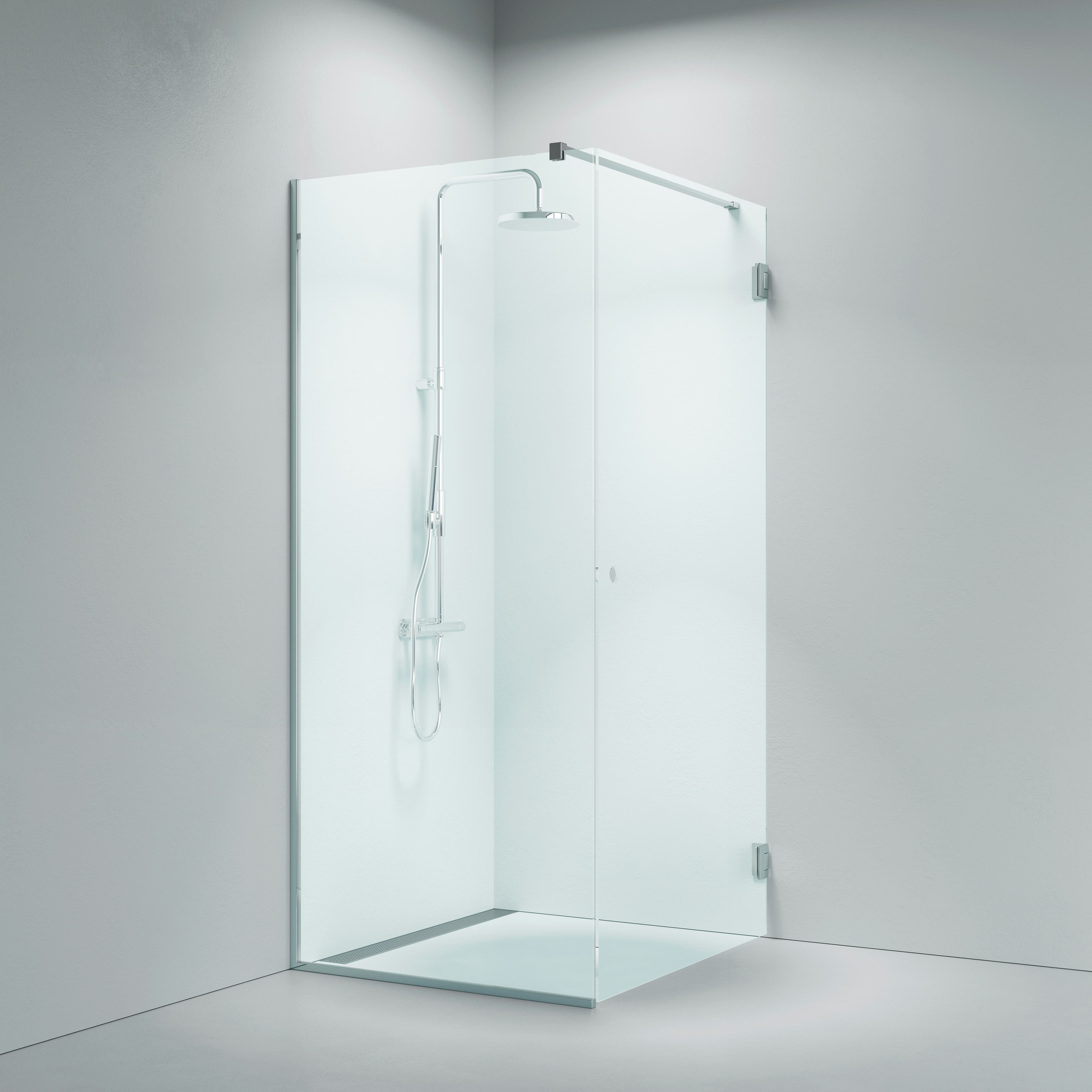 Duschhörn Strømberg Lucca 135 Fastvägg med Dörr