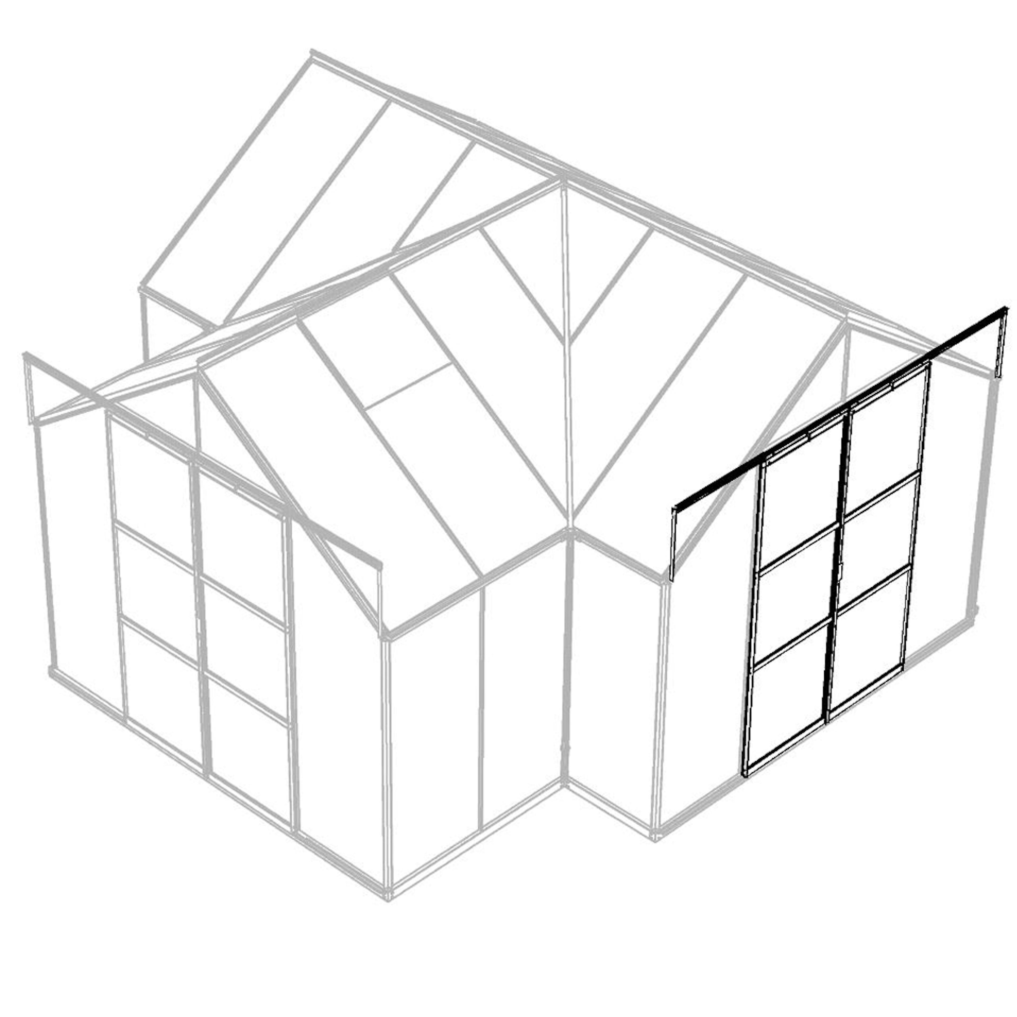 Dubbeldörrar Vitavia Set Till Växthus Sirius/Uranus Svarta