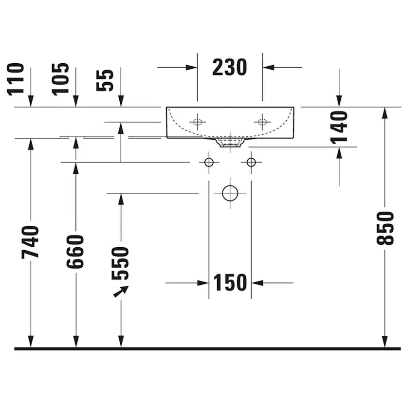 Tvättställ Duravit DuraSquare