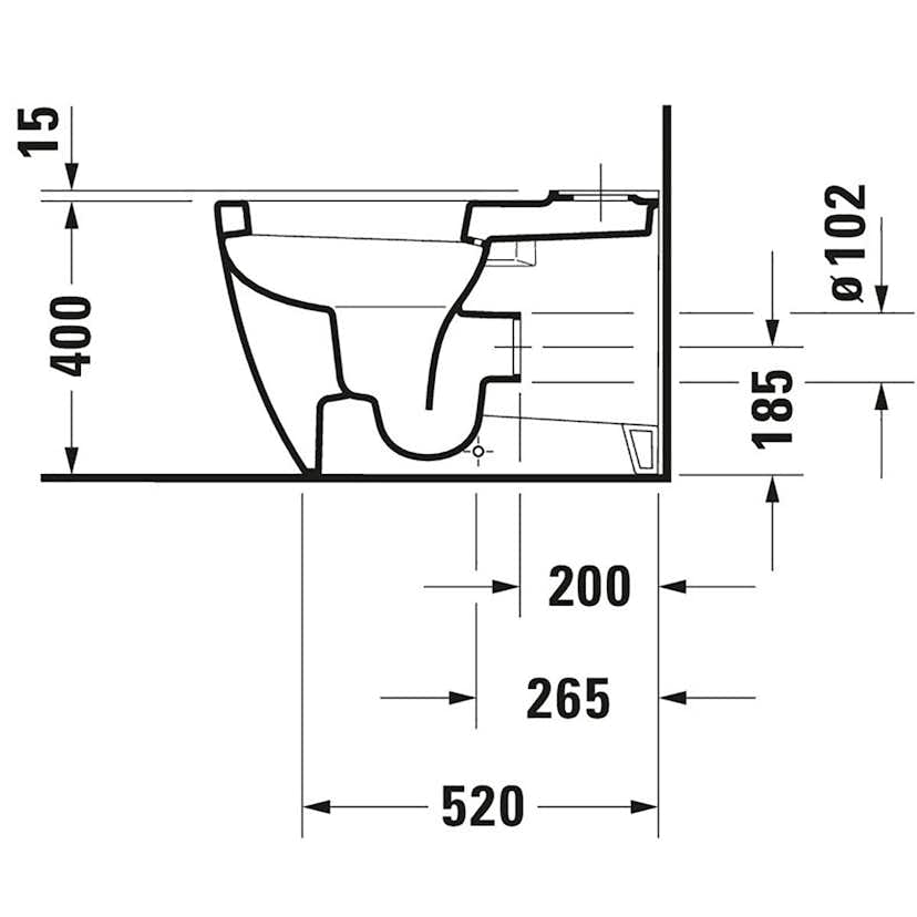 Toalettstol Duravit Me by Starck 217009