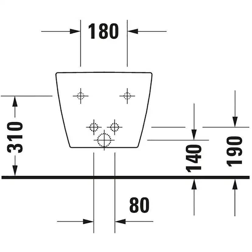 Bidé Duravit ME by Starck Väggmonterad