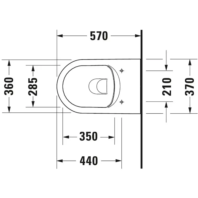 Vägghängd Toalettstol Duravit Me by Starck 25290