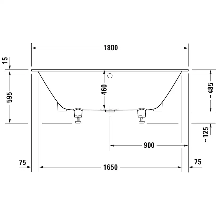 Inbyggnadsbadkar Duravit DuraSquare