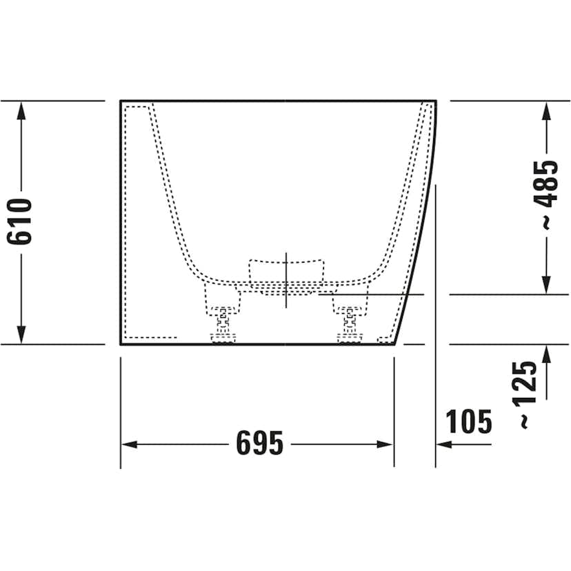 Badkar Duravit DuraSquare mot Vägg