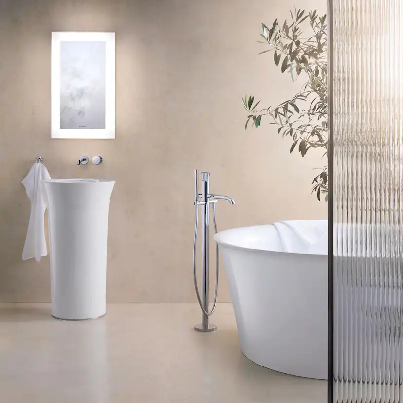 Golvstående Tvättställ White Tulip Vit Högblank 500 mm