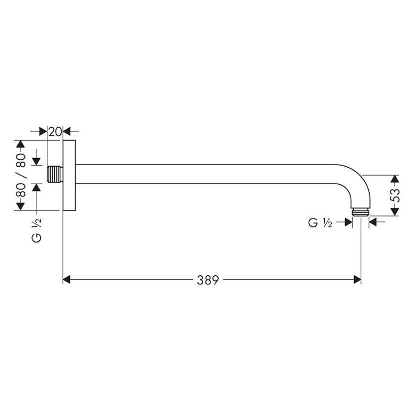 Duscharm Hansgrohe 389 mm