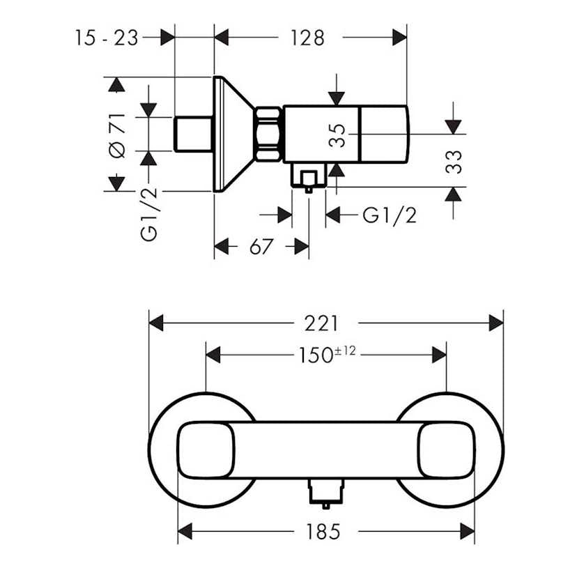 Duschblandare Hansgrohe Logis 2-grepps 150 cc