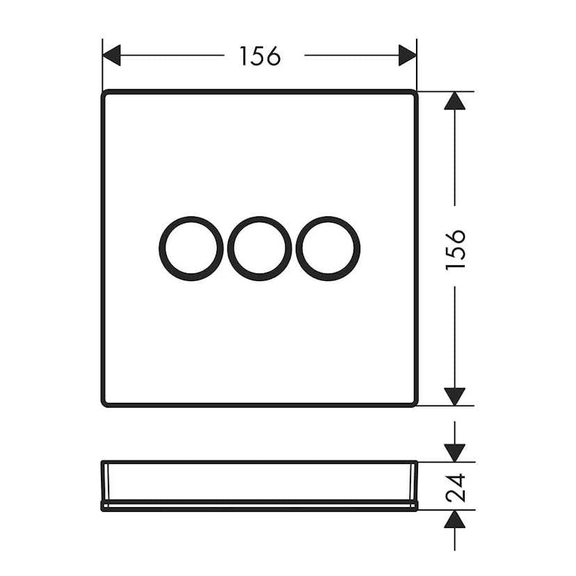 Duschblandare Hansgrohe ShowerSelect Glass 3 Funktioner