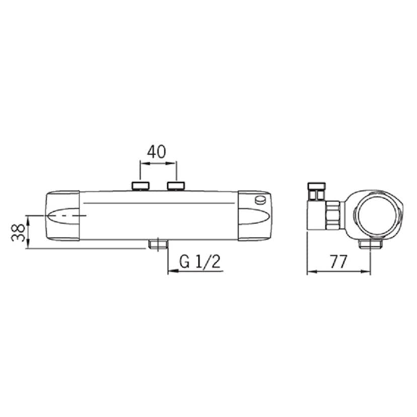 Duschblandare Oras Nova 7466 40 cc