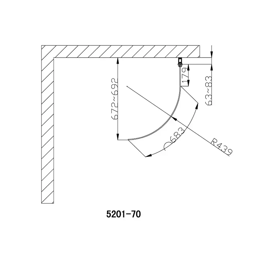 Duschdörr Arrow Free Mini