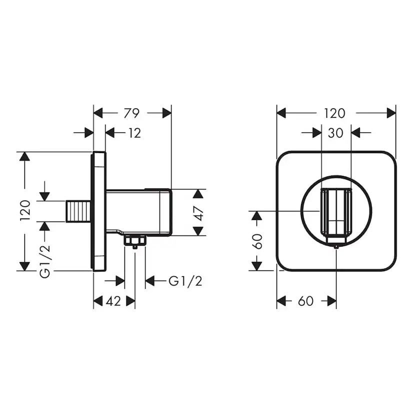 Duschhållare Axor Citterio E Porter med Slangvinkel SoftCube