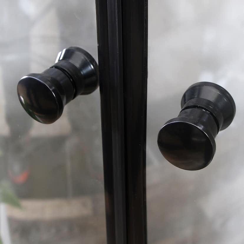 Duschhörn Bathlife Mångsidig Rund Dörr 45° Svart