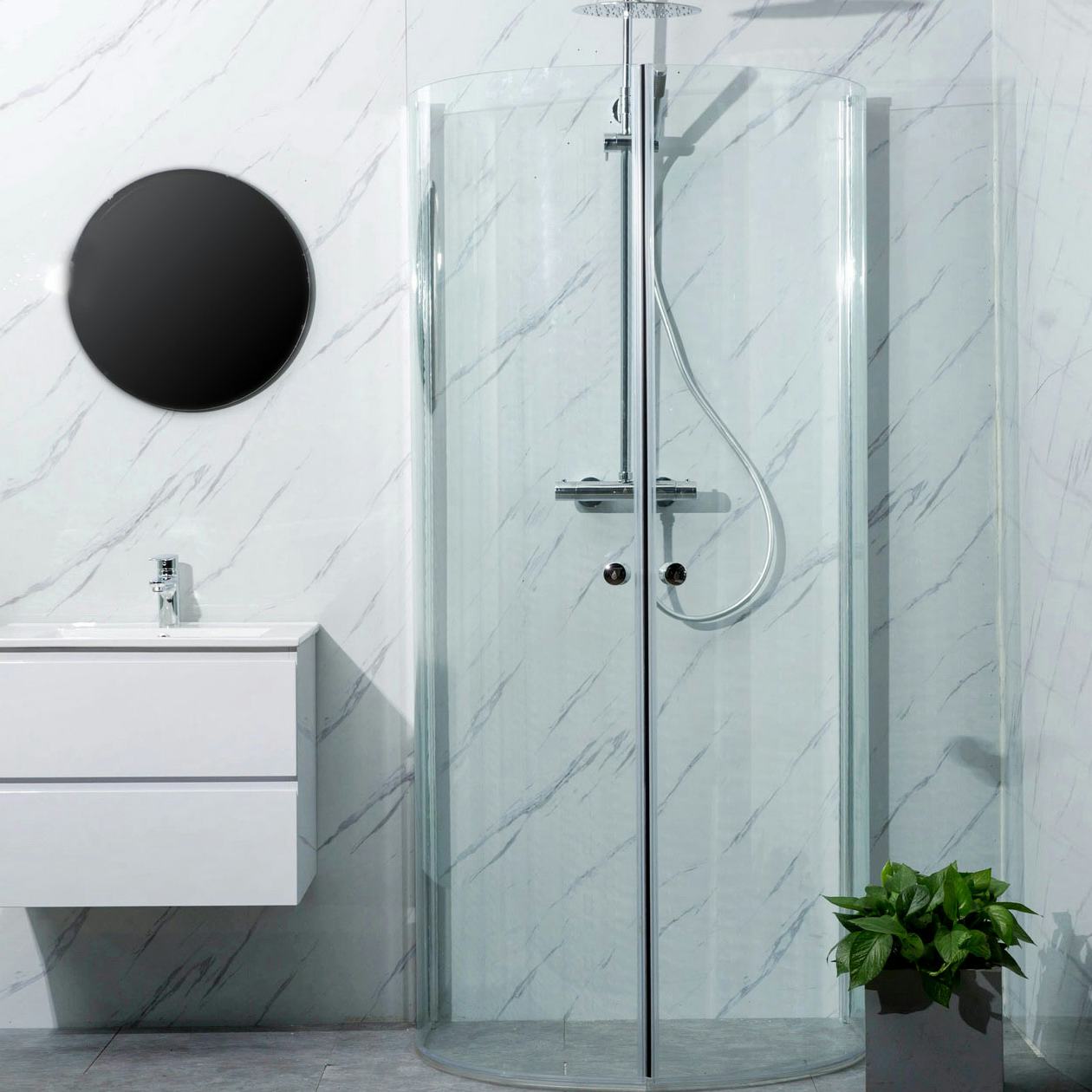 Duschhörn Bathlife Mitt Aluminium