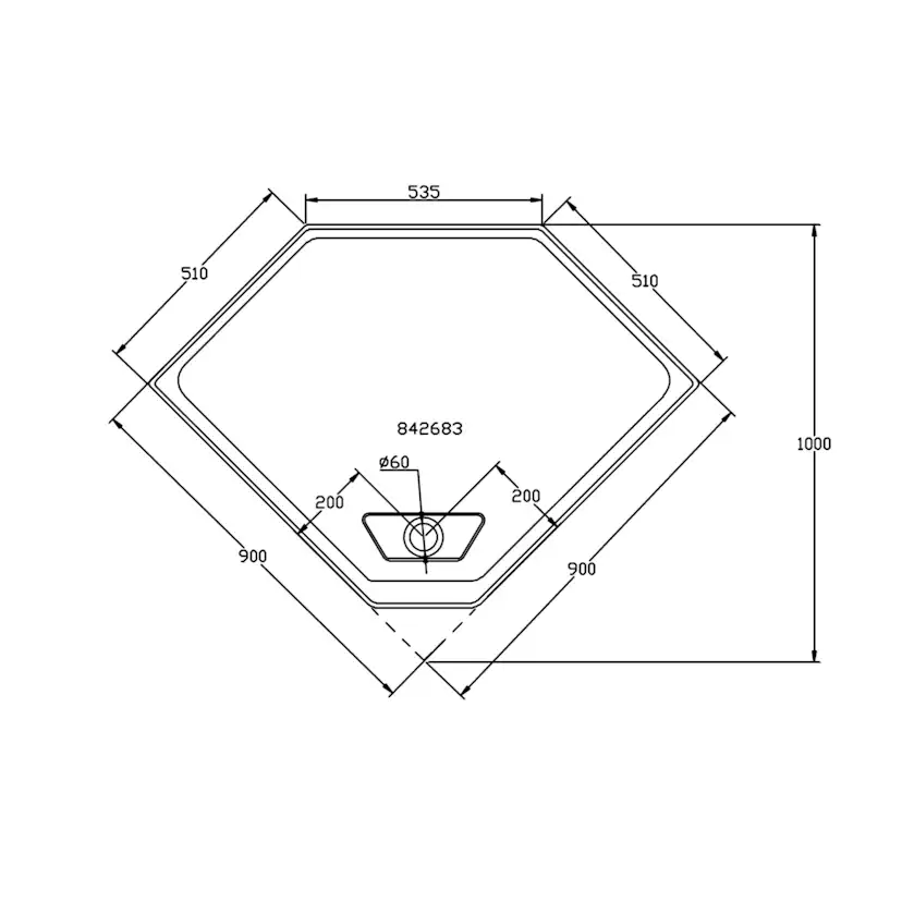 Duschkabin Bathlife Betrakta 90x90 Elegant A/W Klarglas