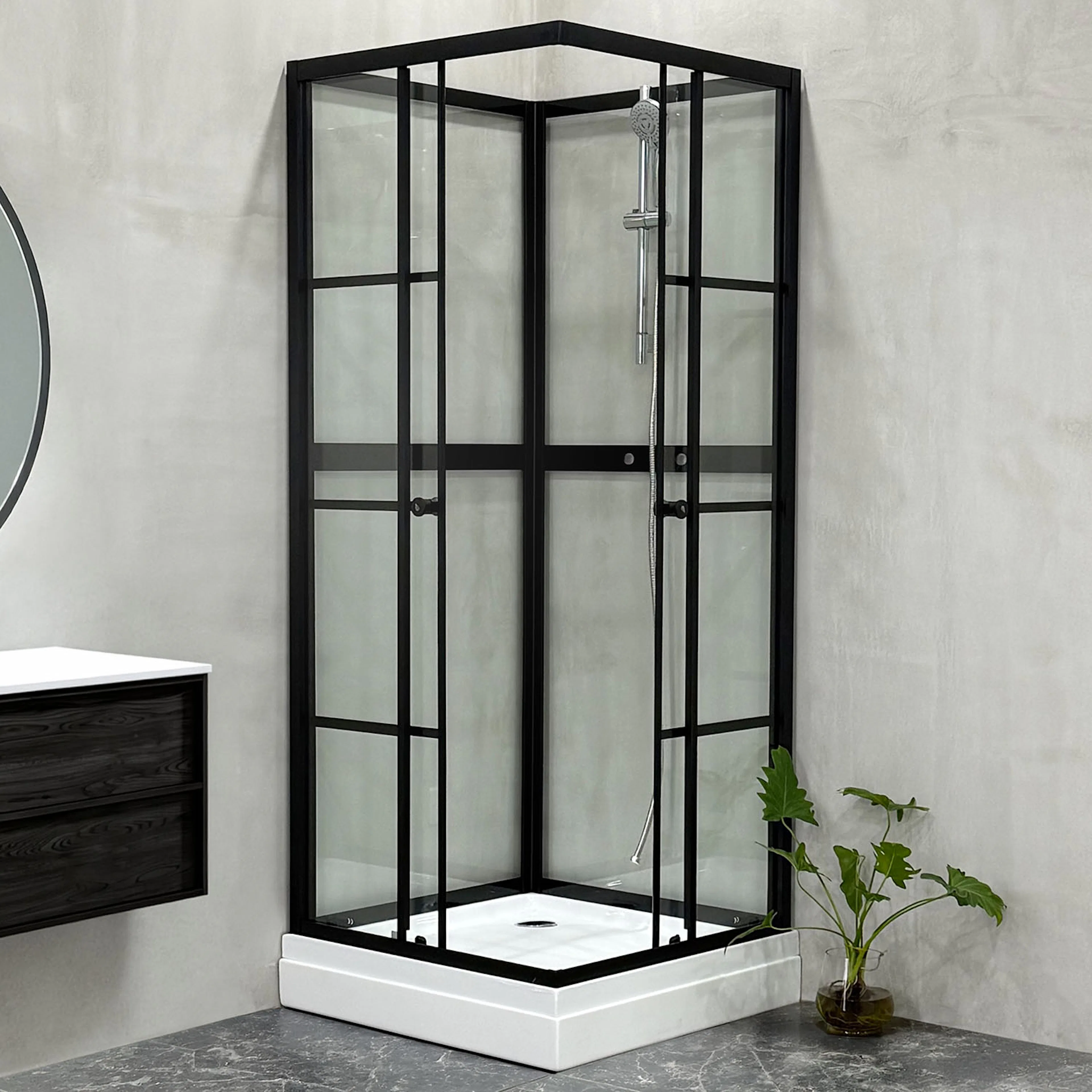 Duschkabin Bathlife Betrakta 90x90 Rak R/W Klarglas